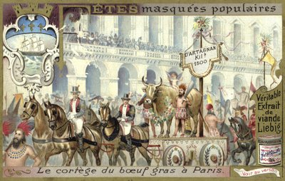 Procession of the fatted bull on Shrove Tuesday, Paris by European School